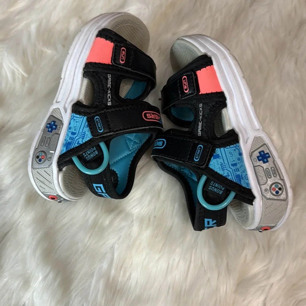 Sketchers Unisex Child Power Splash Sneakers Sandals Adjustable Close Size 11
